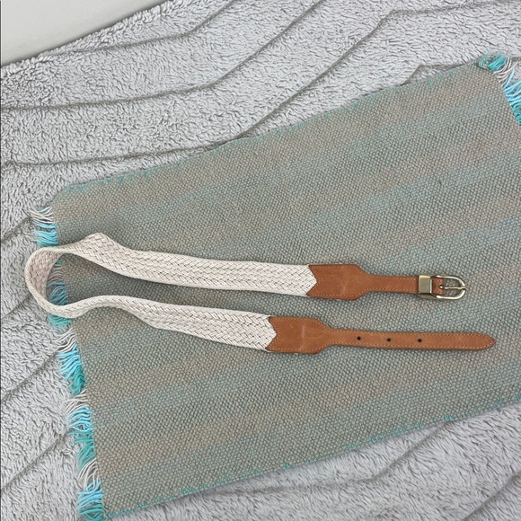 Vintage Italian Belt Leather & Woven Strap - Picture 9 of 13